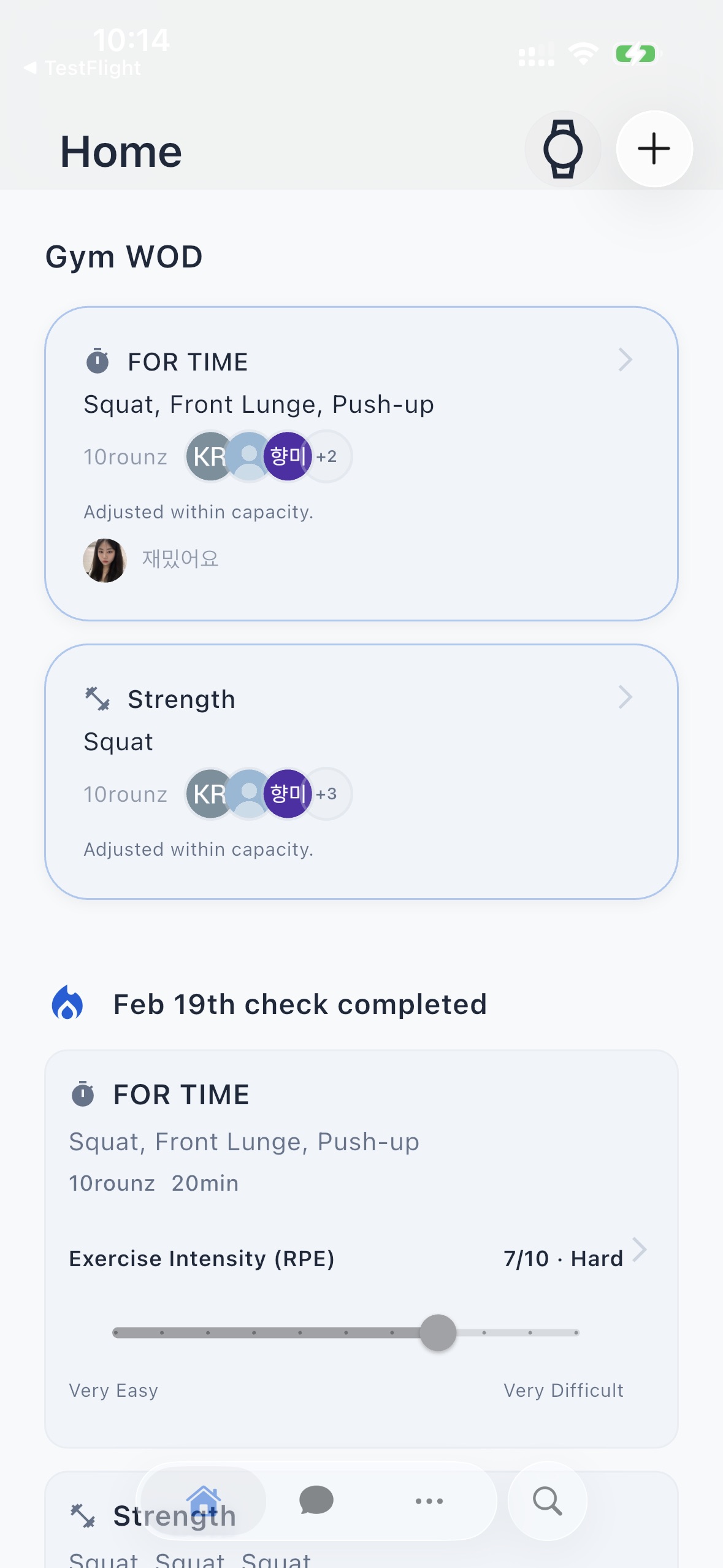 Training on a day when my knee was bothering me